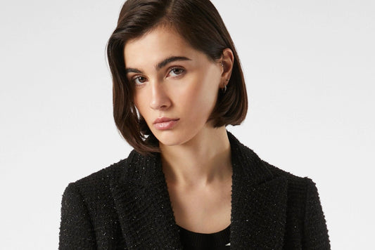 Blazer in stuoia lamé Penny Black