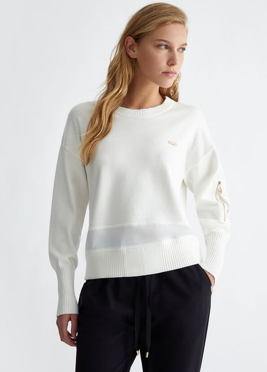 Maglia girocollo con tasca Liu Jo