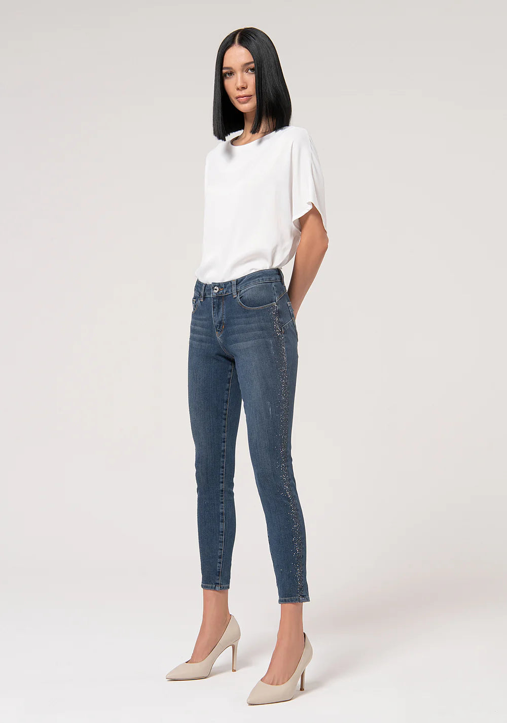 Jeans slim fit with perfect shape effect made Fracomina