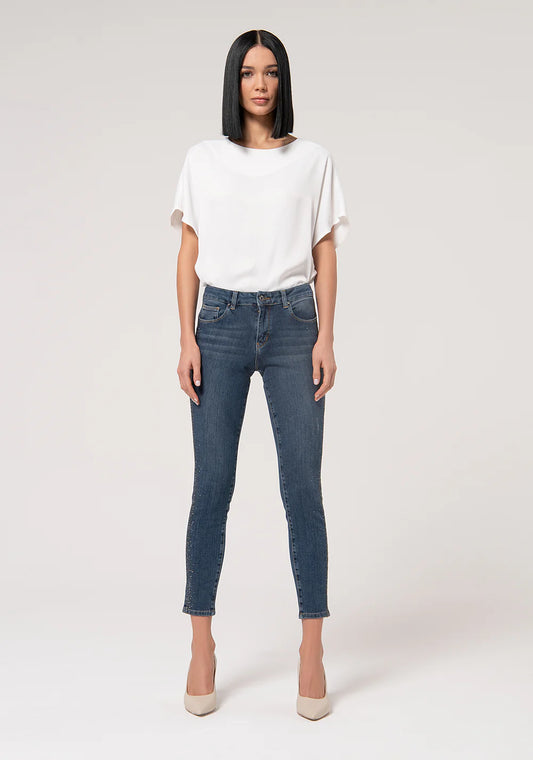 Jeans slim fit with perfect shape effect made Fracomina
